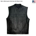 Men’s Motorcycle Club Vest with Black Liner