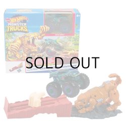 画像4: Mattel Hot Wheels Monster Trucks Sabretooth Showdown Playset