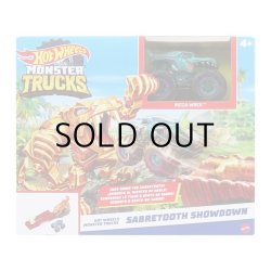 画像6: Mattel Hot Wheels Monster Trucks Sabretooth Showdown Playset