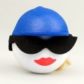 Ponytail Blue Cap (Blonde) Antenna Ball