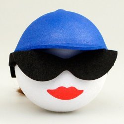 画像1: Ponytail Blue Cap (Brunette) Antenna Ball