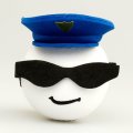 Cop Policeman with Glasses Antenna Ball