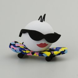 画像1: Skater Multi Color Board Chick Antenna Ball