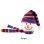 画像1: Snowman with Winter hat Antenna Ball (Purple) (1)