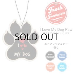 画像2: Fresh Fresheners I Love My Dog Paw（Black Diamond）【メール便OK】