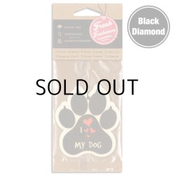 画像1: Fresh Fresheners I Love My Dog Paw（Black Diamond）【メール便OK】