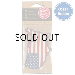 画像1: Fresh Fresheners USA Map ( Ocean Breeze )【メール便OK】