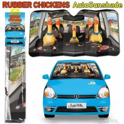 画像1: Car Full of Rubber Chickens Sunshade