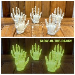 画像3: GLOW-IN-THE-DARK SKELETON FINGER HANDS
