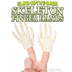 画像4: GLOW-IN-THE-DARK SKELETON FINGER HANDS