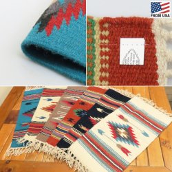 画像4: El-Paso SADDLEBLANKET Handwoven Wool Chimayo Style Mats 10"×20" (C)
