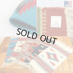 画像4: El-Paso SADDLEBLANKET Handwoven Wool Chimayo Style Mats 10"×20" (H)