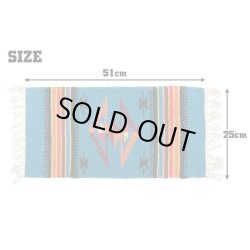 画像2: El-Paso SADDLEBLANKET Handwoven Wool Chimayo Style Mats 10"×20" (C)