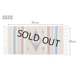 画像2: El-Paso SADDLEBLANKET Handwoven Wool Chimayo Style Mats 10"×20" (K)
