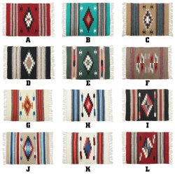 画像5: El-Paso SADDLEBLANKET Handwoven Wool Chimayo Style Mats (B)