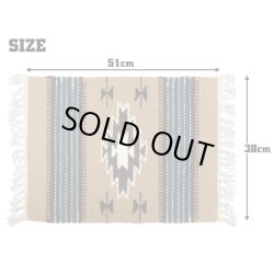 画像2: El-Paso SADDLEBLANKET Handwoven Wool Chimayo Style Mats (C)