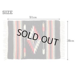 画像2: El-Paso SADDLEBLANKET Handwoven Wool Chimayo Style Mats (I)