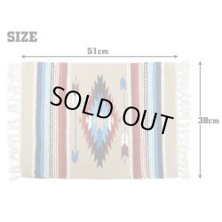 画像2: El-Paso SADDLEBLANKET Handwoven Wool Chimayo Style Mats (J)