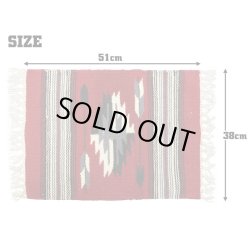 画像2: El-Paso SADDLEBLANKET Handwoven Wool Chimayo Style Mats (L)