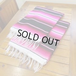 画像2: MOLINA Tow Color Serape (Black Pink)