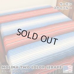 画像1: MOLINA Tow Color Serape (Salmon Sky Blue)