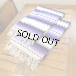 画像2: MOLINA Tow Color Serape (White Lavender Purple)