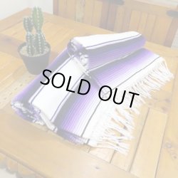 画像3: MOLINA Tow Color Serape (White Lavender Purple)