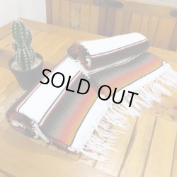 画像3: MOLINA Tow Color Serape (White Rust)