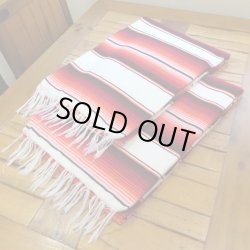 画像2: MOLINA Tow Color Serape (White Salmon Burgundy)