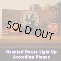 Haunted House Light Up Accordion Plaque