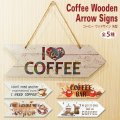 Coffee Wooden Arrow Signs【全5種】