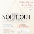 Coffee Wooden Arrow Signs【全5種】