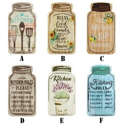 画像2: Kitchen Wooden Signs Mason Jar Shape【全6種】