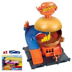 画像2: Hot Wheels City Downtown Burger Drive-Thru Playset