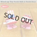 Wind-up toy Teeth Rose ＆ Teeth USA Set
