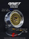 DRIFT ELEMENT SERIES RIM：Gold Mesh Chrome Lip Gold Rivets