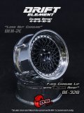 DRIFT ELEMENT SERIES RIM：Gunmetal  Mesh Chrome Lip Black Rivets
