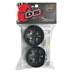 画像2: DRIFT ELEMENT SERIES RIM：Black 5Spokes Black Lip Silver Rivets