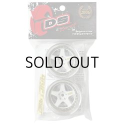 画像2: DRIFT ELEMENT SERIES RIM：White 5Spokes Chrome Lip Gold Rivets