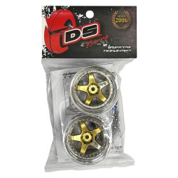 画像2: DRIFT ELEMENT SERIES RIM：Gold 5Spokes Chrome Lip Chrome Rivets