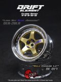 DRIFT ELEMENT SERIES RIM：Gold 5Spokes Chrome Lip Chrome Rivets
