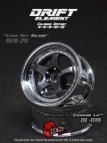 DRIFT ELEMENT SERIES RIM：Gunmetal 5Spokes Chrome Lip Chrome Rivets