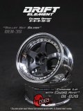 DRIFT ELEMENT SERIES RIM：Gunmetal 5Spokes Chrome Lip Black Rivets
