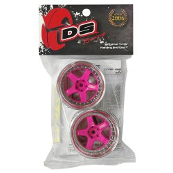 画像2: DRIFT ELEMENT SERIES RIM：Flu Pink 5Spokes Chrome Lip Chrome Rivets