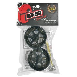 画像2: DRIFT ELEMENT SERIES RIM：Black 6Spokes Black Lip Gold Rivets