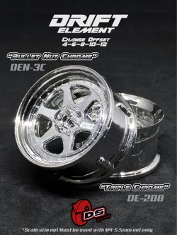 画像1: DRIFT ELEMENT SERIES RIM：Chrome 6Spokes Chrome Lip Chrome Rivets