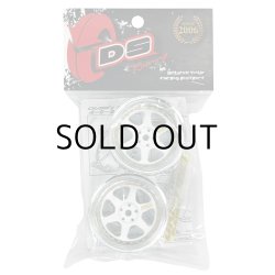 画像2: DRIFT ELEMENT SERIES RIM：White 6Spokes Chrome Lip Gold Rivets