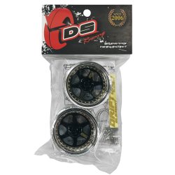 画像2: DRIFT ELEMENT SERIES RIM：Gloss Black 6Spokes Chrome Lip Gold Rivets