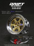 DRIFT ELEMENT SERIES RIM：Gold 6Spokes Chrome Lip  Chrome Rivets