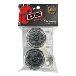 画像2: DRIFT ELEMENT SERIES RIM：Gunmetal 6Spokes Chrome Lip Black Rivets